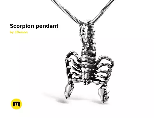  Scorpion pendant 3D print model