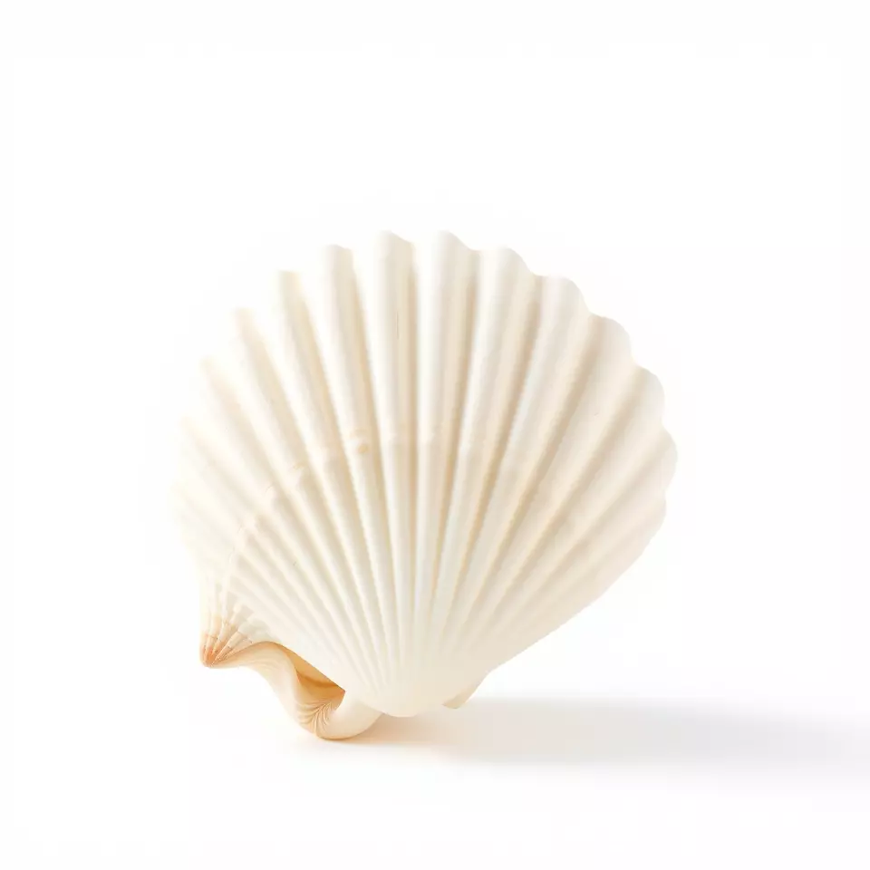 Cream Seashell model pack Low-poly 3D model_2