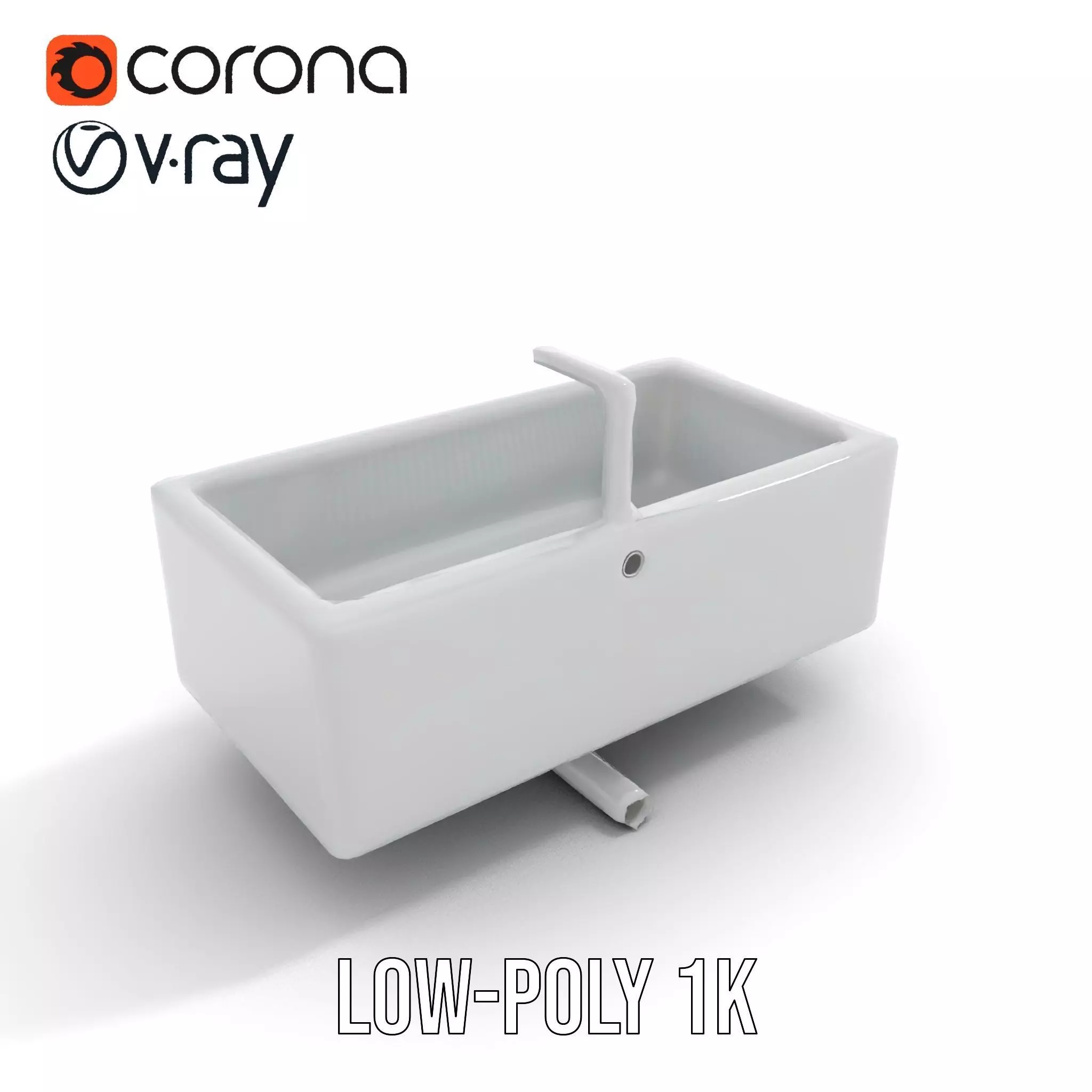 Modern White Basin model pack Low-poly 3D model_22