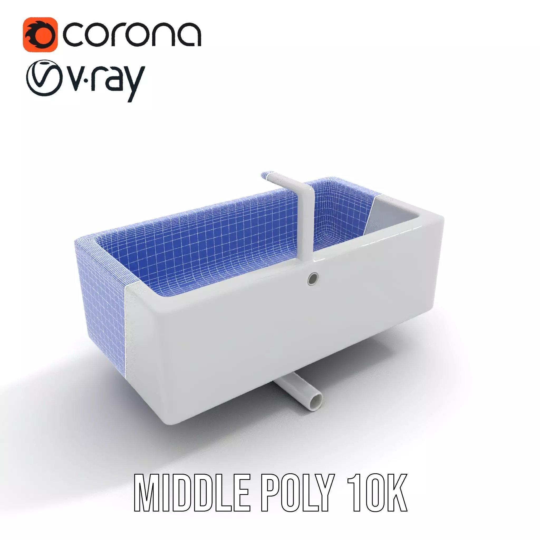 Modern White Basin model pack Low-poly 3D model_11