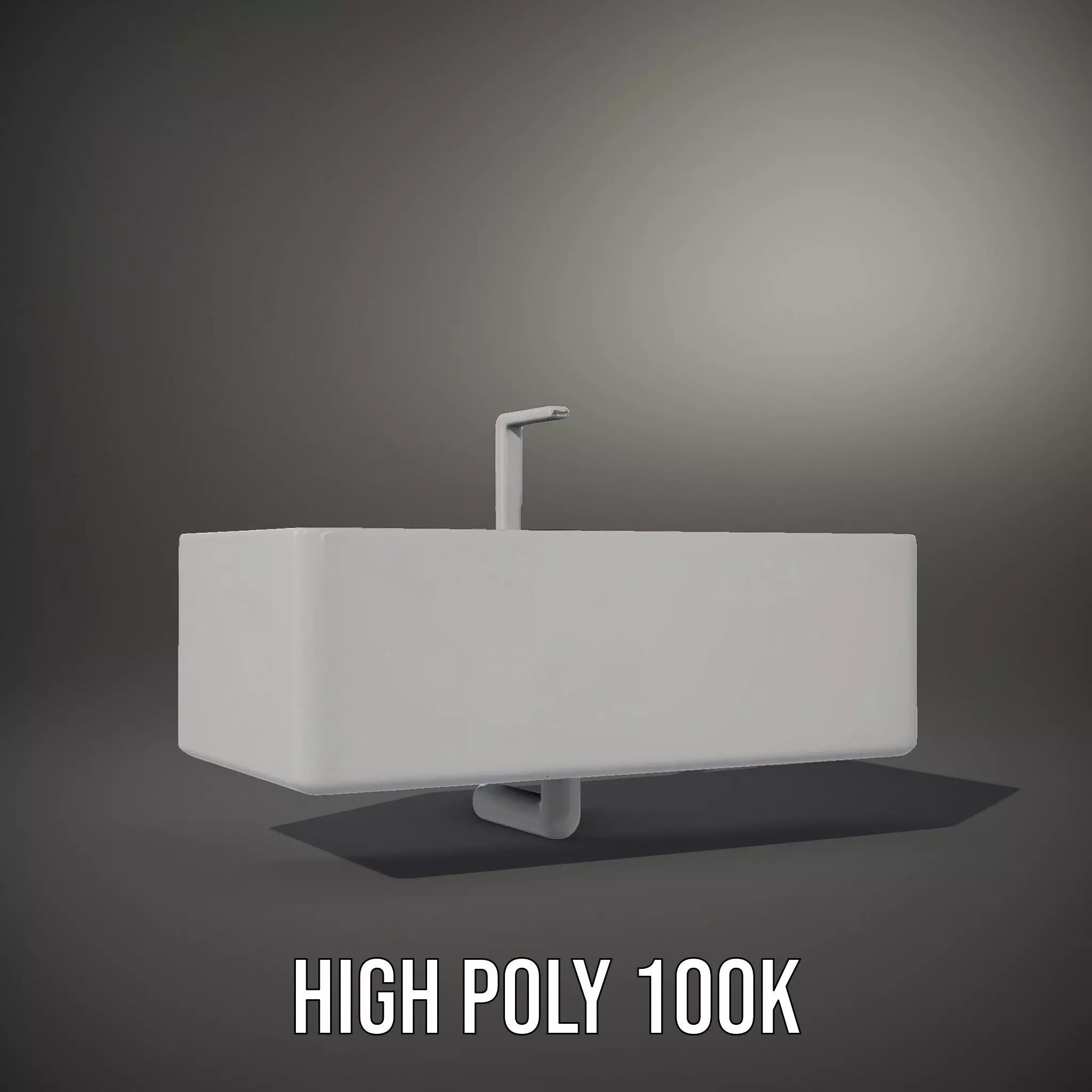 Modern White Basin model pack Low-poly 3D model_8