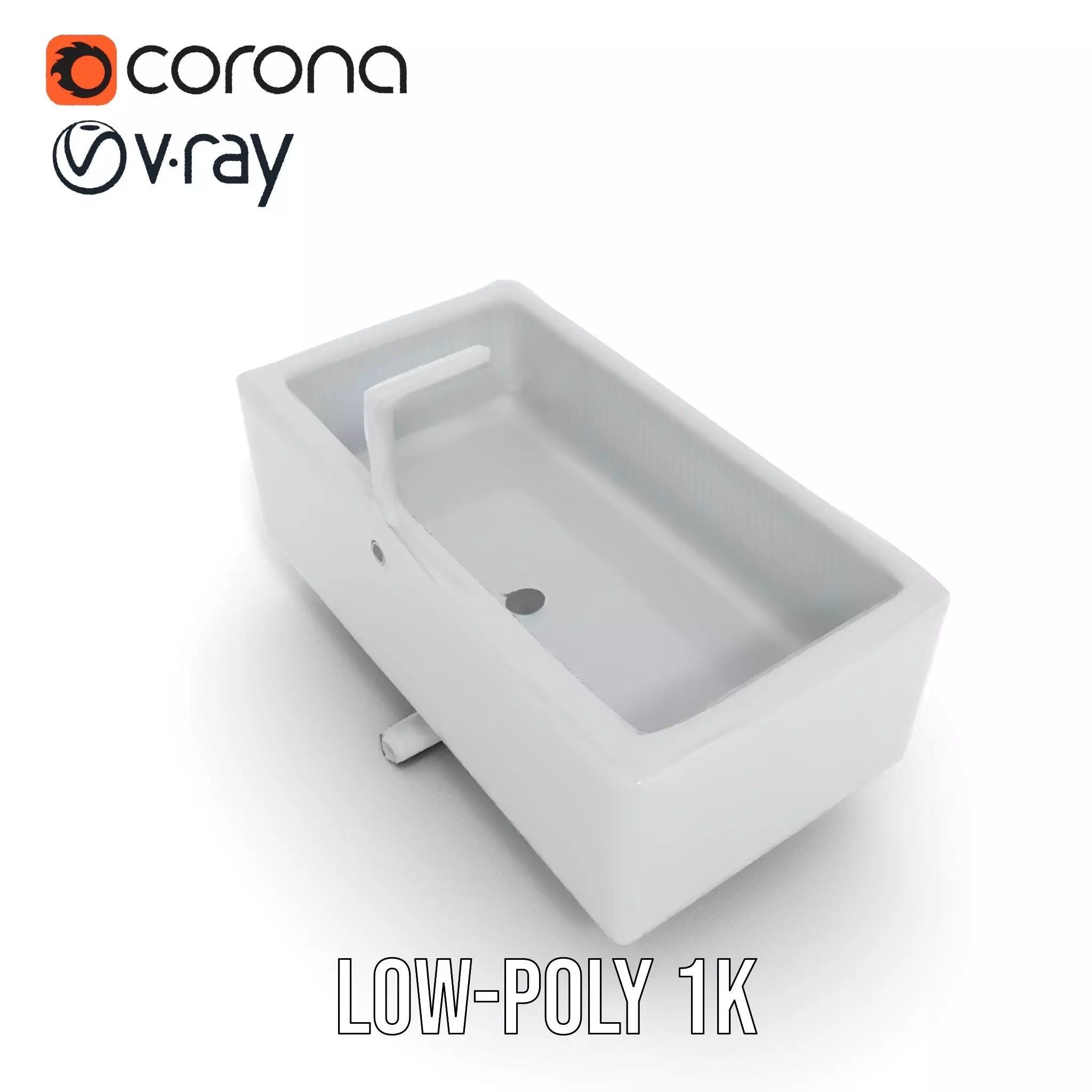 Modern White Basin model pack Low-poly 3D model_12