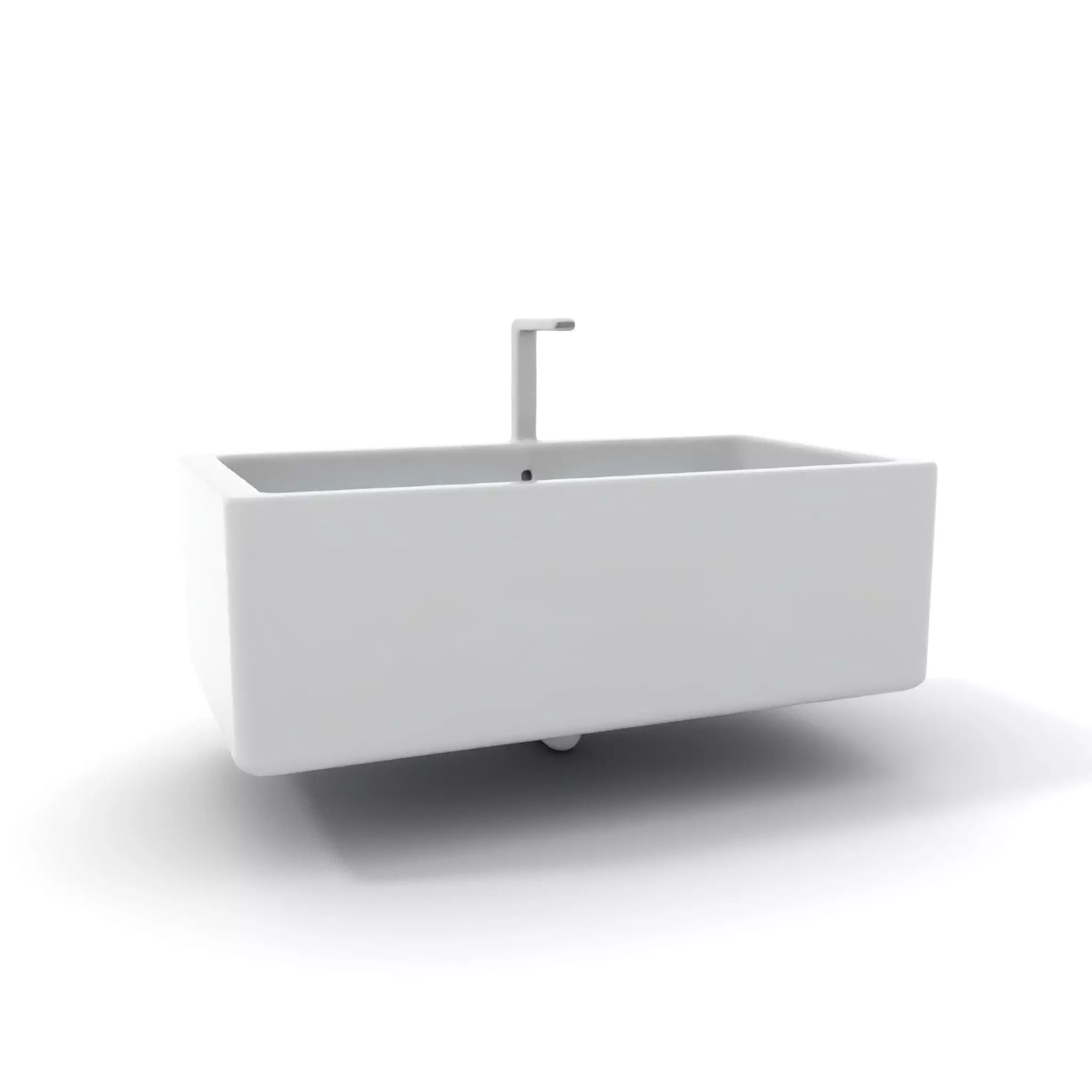 Modern White Basin model pack Low-poly 3D model_0