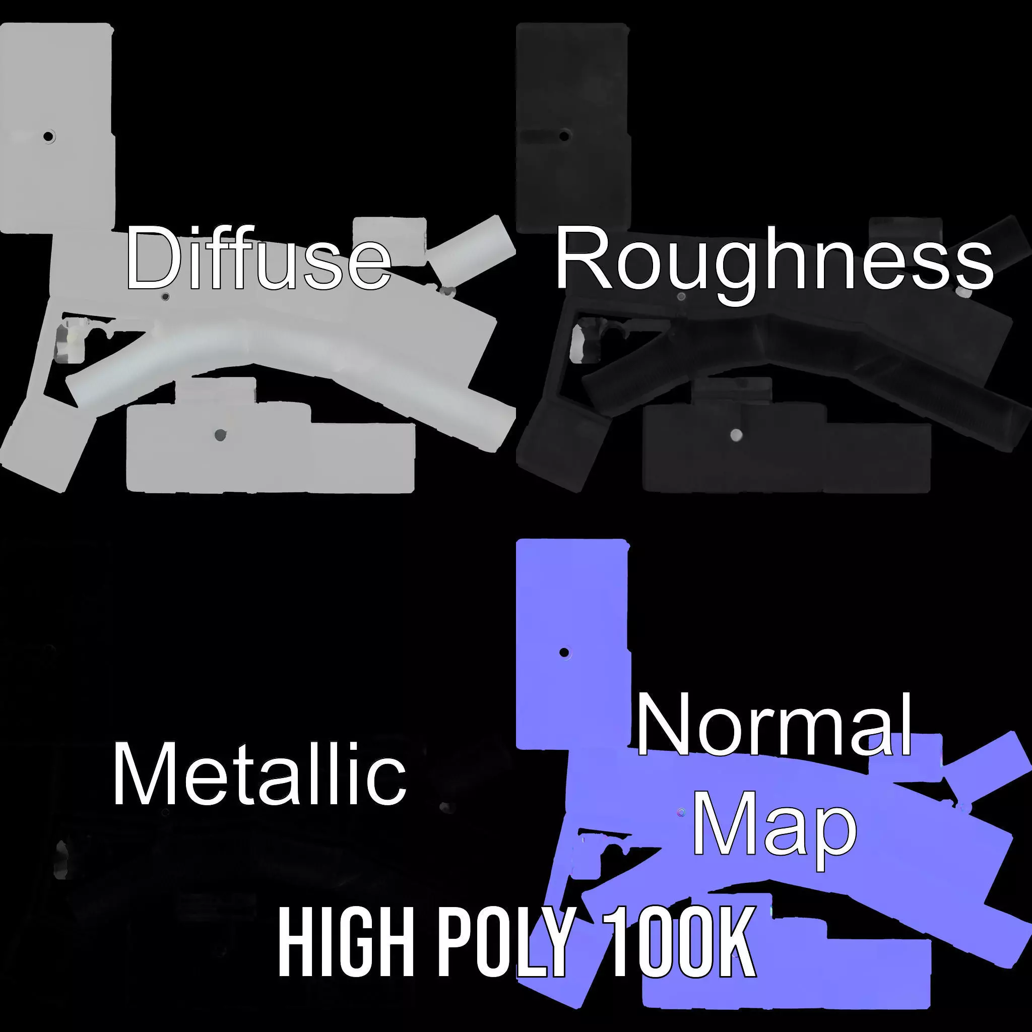 Modern White Basin model pack Low-poly 3D model_3