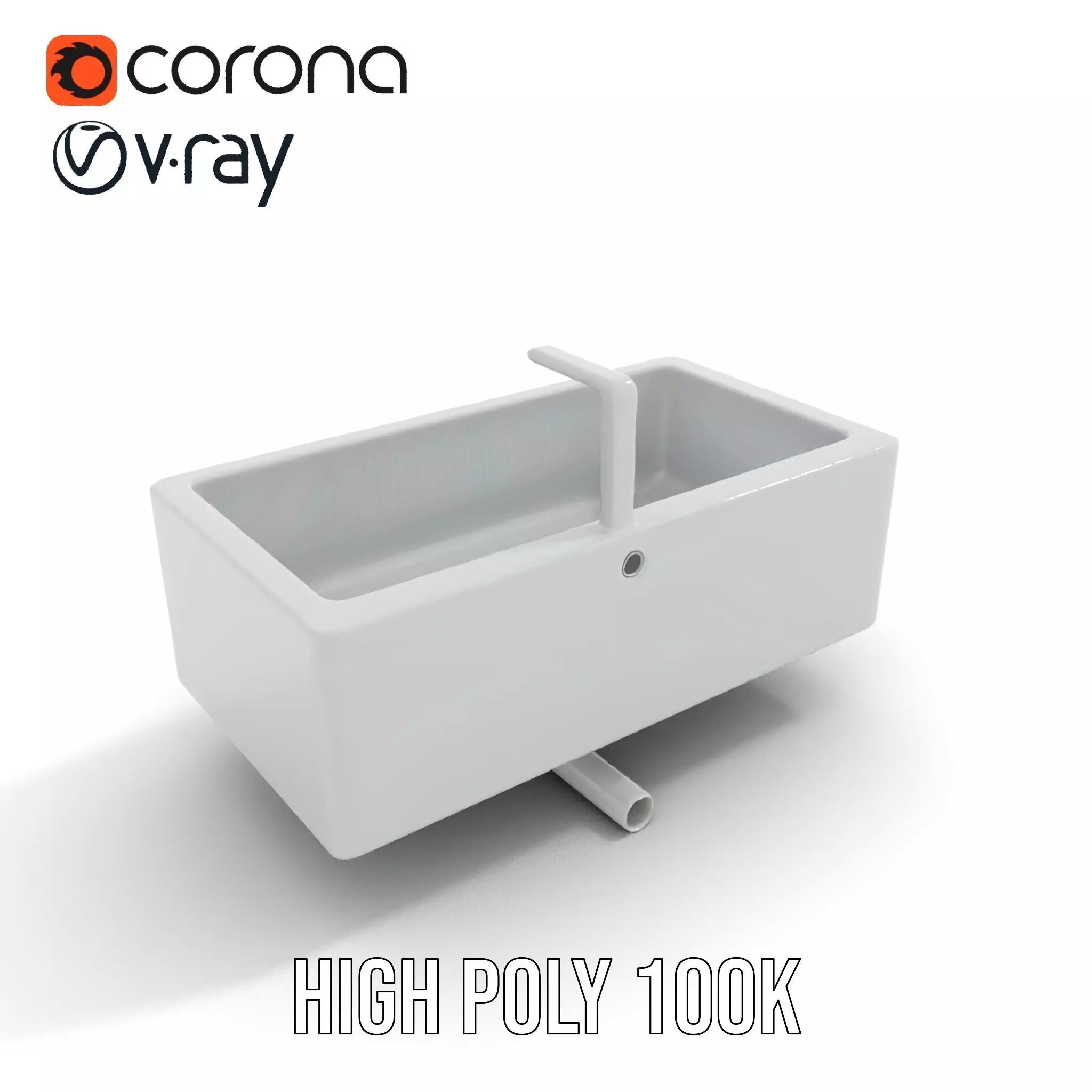 Modern White Basin model pack Low-poly 3D model_15