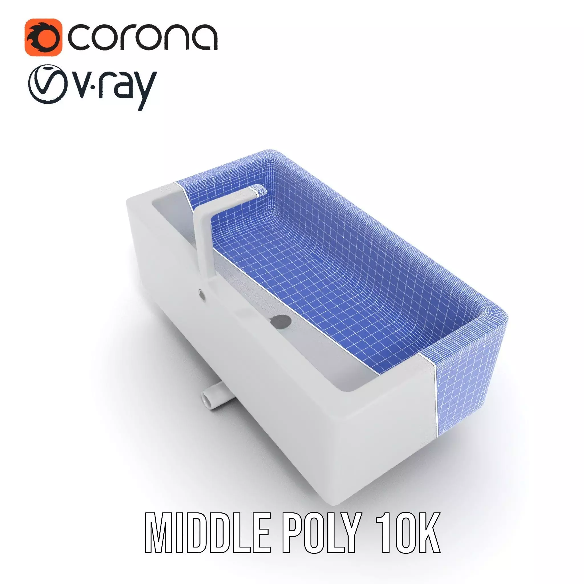 Modern White Basin model pack Low-poly 3D model_24