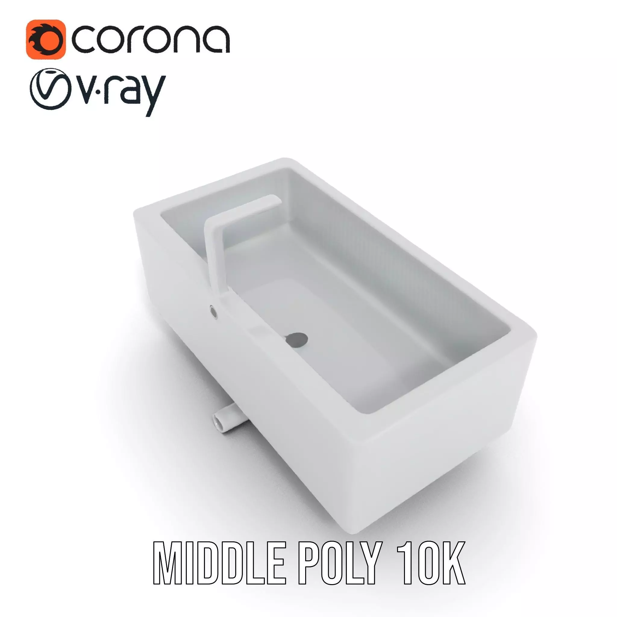 Modern White Basin model pack Low-poly 3D model_13