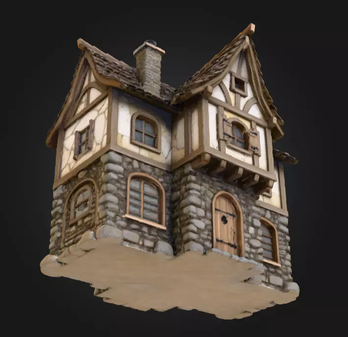 Fantasy Tavern Low-poly 3D model_12