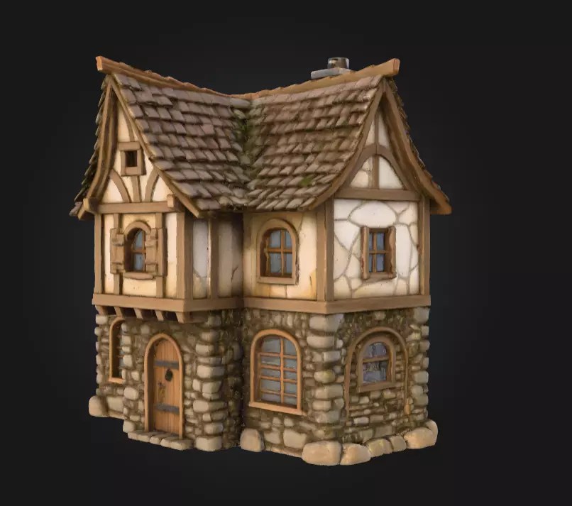 Fantasy Tavern Low-poly 3D model_5