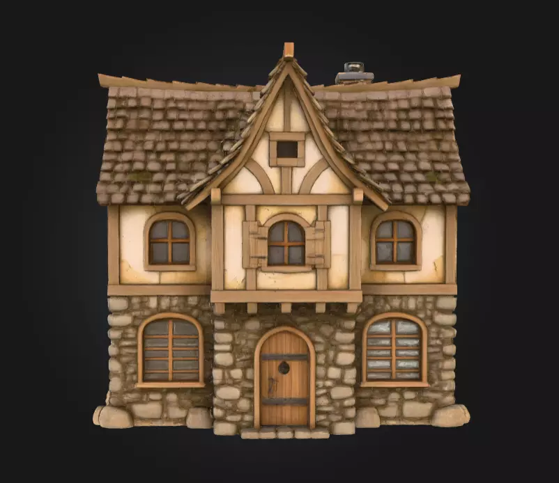 Fantasy Tavern Low-poly 3D model_4