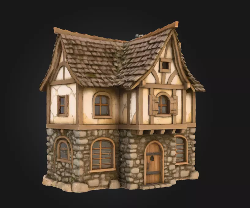 Fantasy Tavern Low-poly 3D model_3