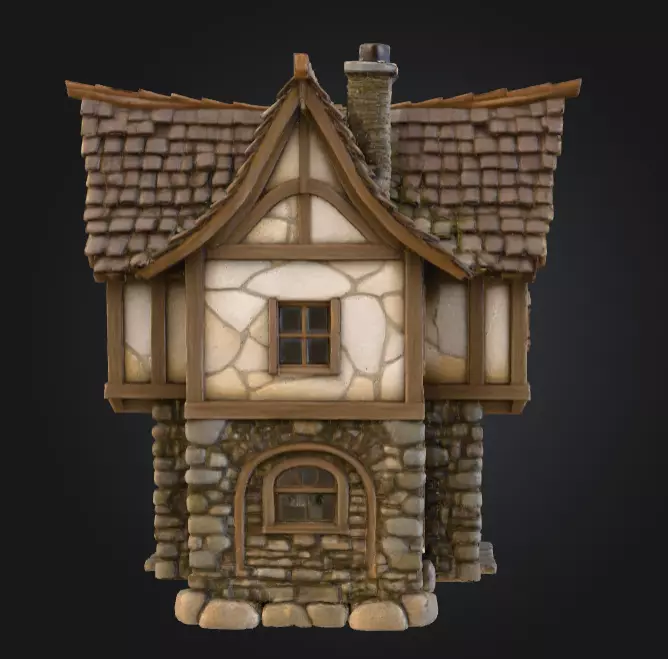 Fantasy Tavern Low-poly 3D model_6