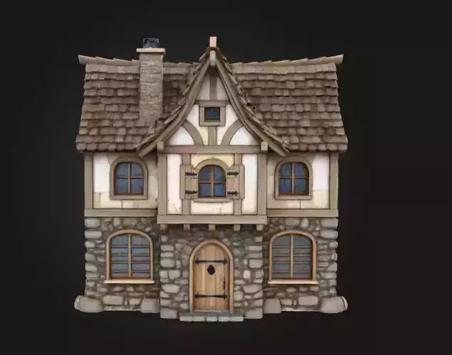Fantasy Tavern Low-poly 3D model Fantasy Tavern Low-poly 3D model