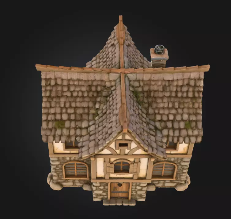 Fantasy Tavern Low-poly 3D model_10