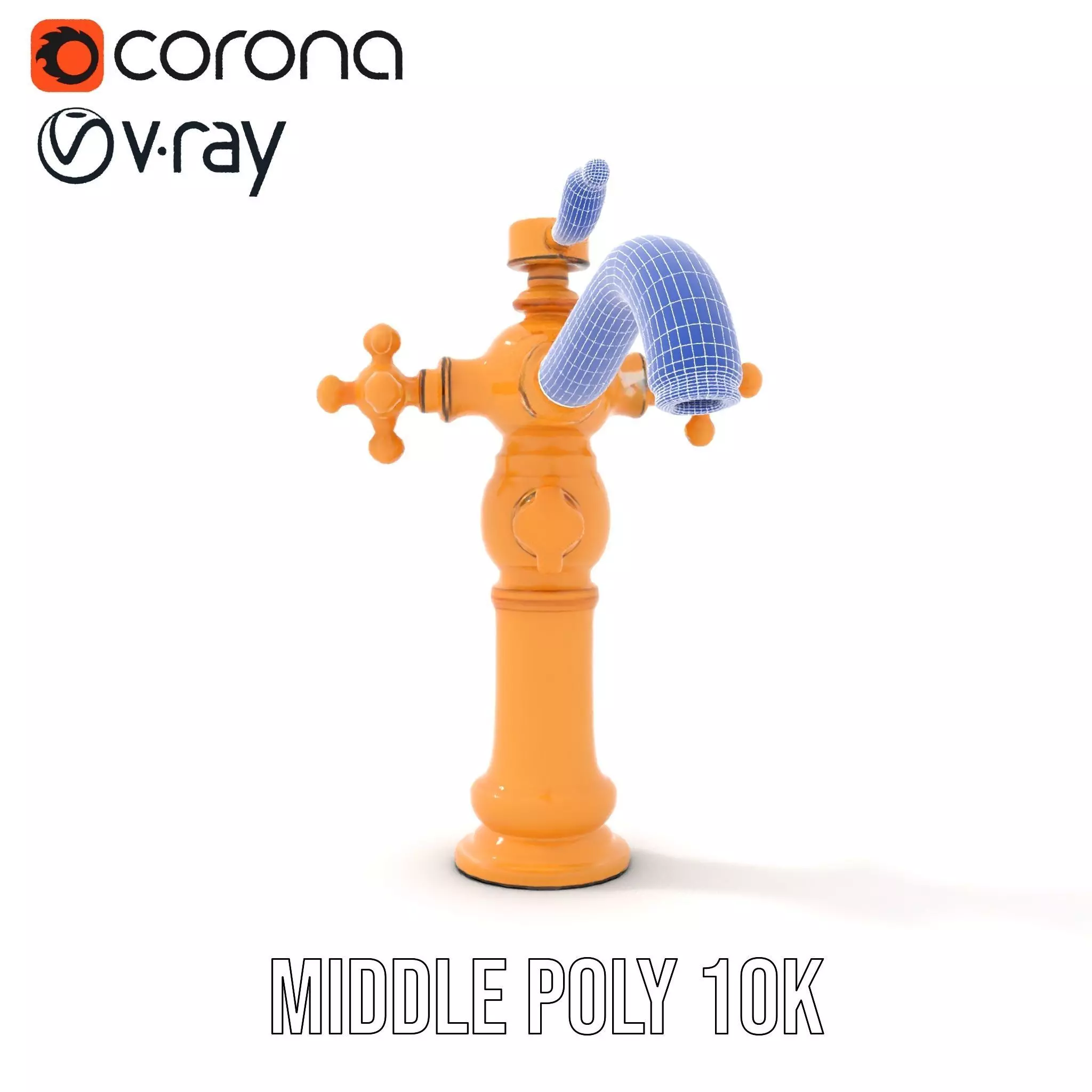 Antique Brass Faucet model pack Low-poly 3D model_30