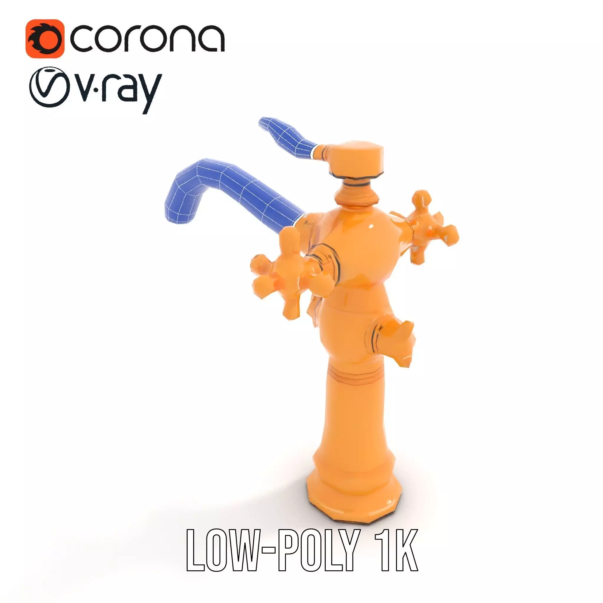 Antique Brass Faucet model pack Low-poly 3D model_22