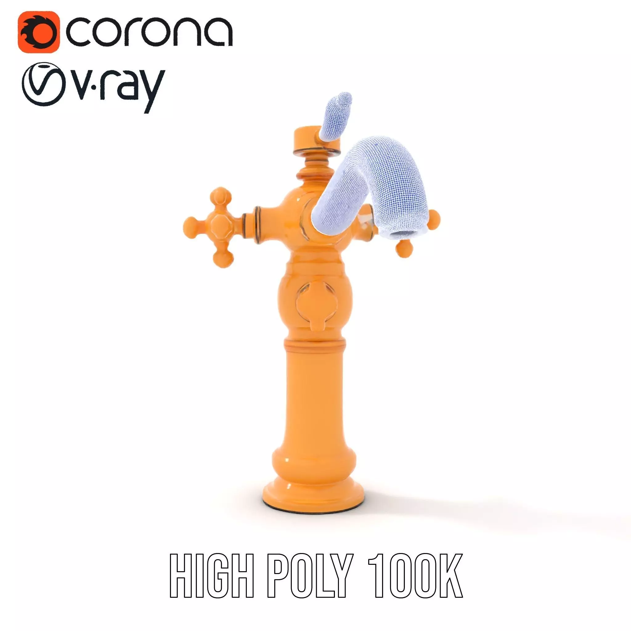 Antique Brass Faucet model pack Low-poly 3D model_34