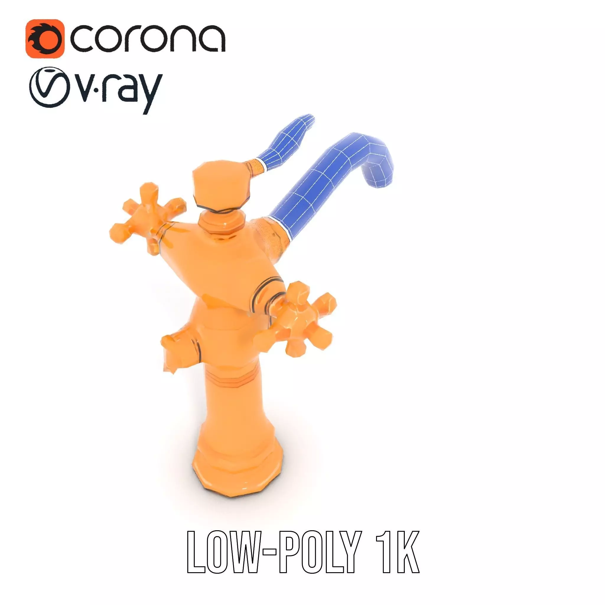 Antique Brass Faucet model pack Low-poly 3D model_25