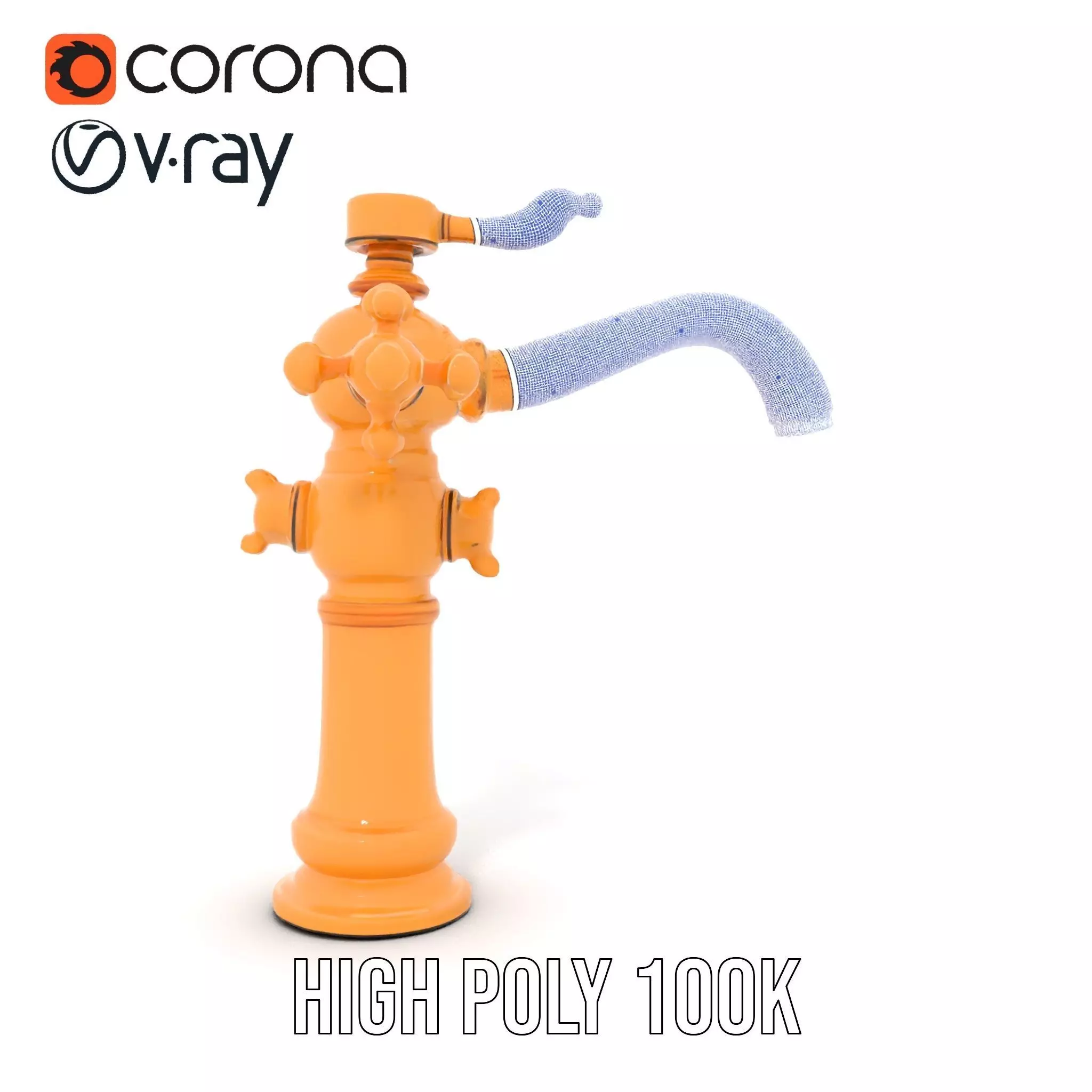 Antique Brass Faucet model pack Low-poly 3D model_32