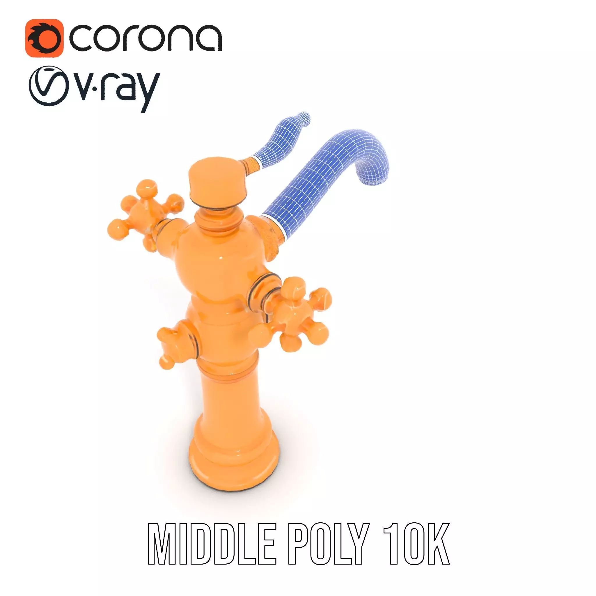 Antique Brass Faucet model pack Low-poly 3D model_27