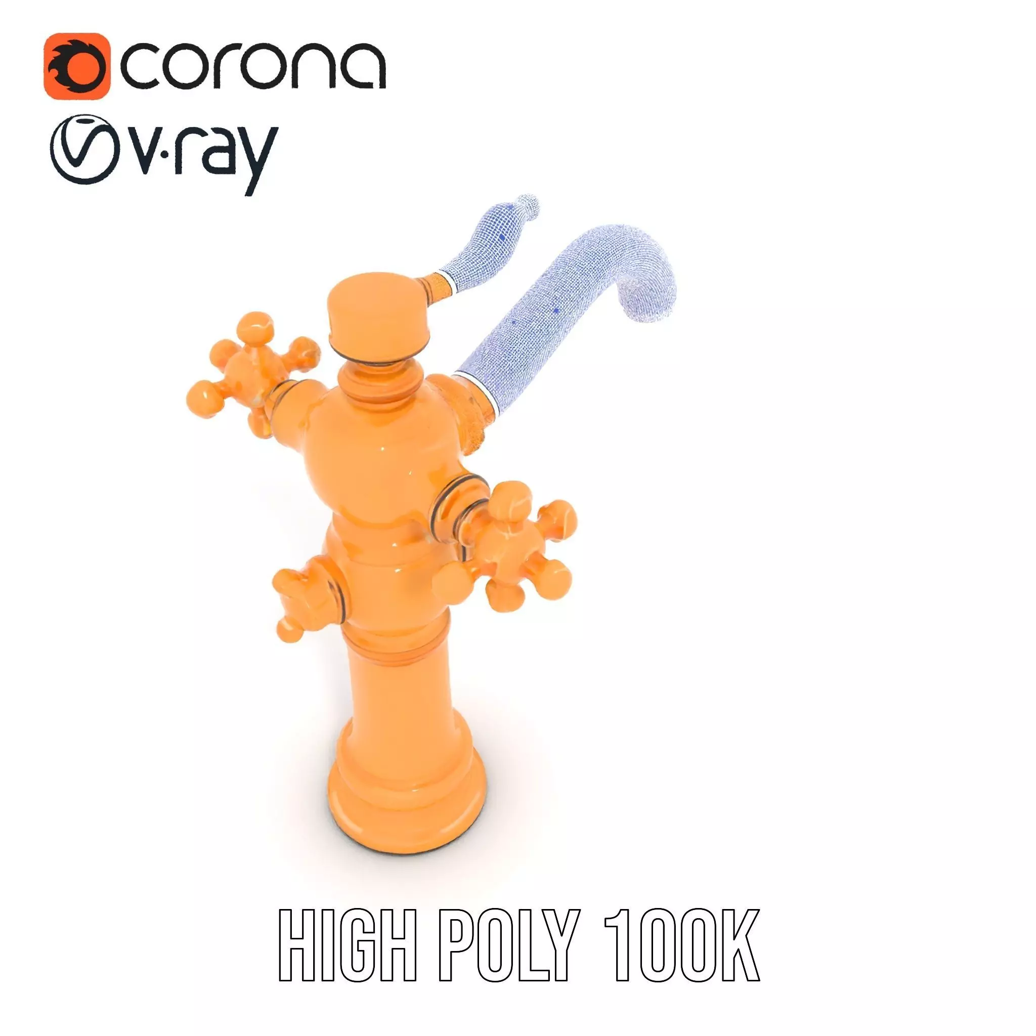 Antique Brass Faucet model pack Low-poly 3D model_29