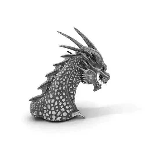 Silver Dragon Bust model pack