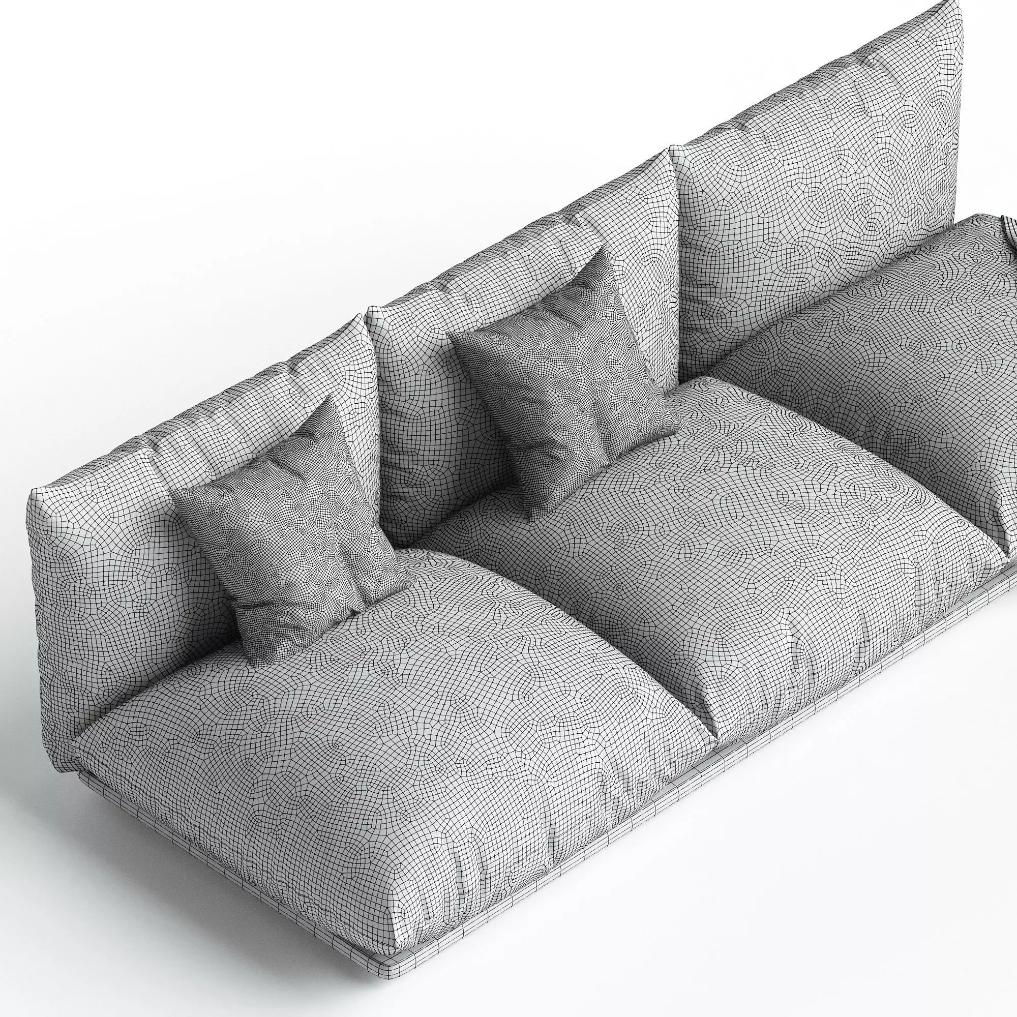 MARENCO 3 seater sofa By arflex Low-poly 3D model_1