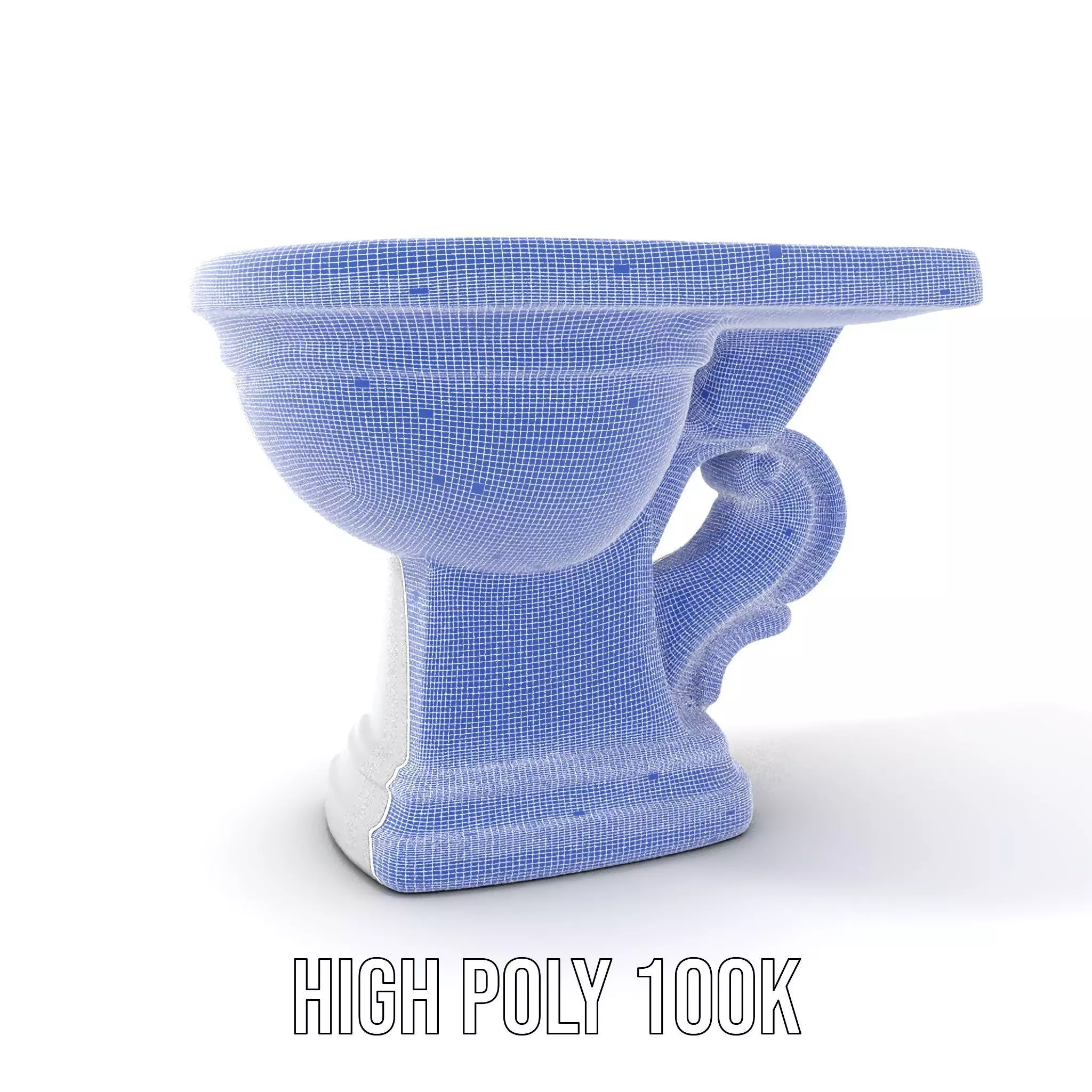Classic White Toilet model pack Low-poly 3D model_4