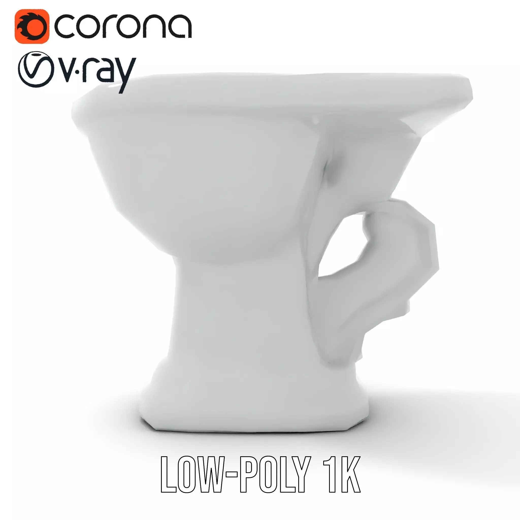 Classic White Toilet model pack Low-poly 3D model_27