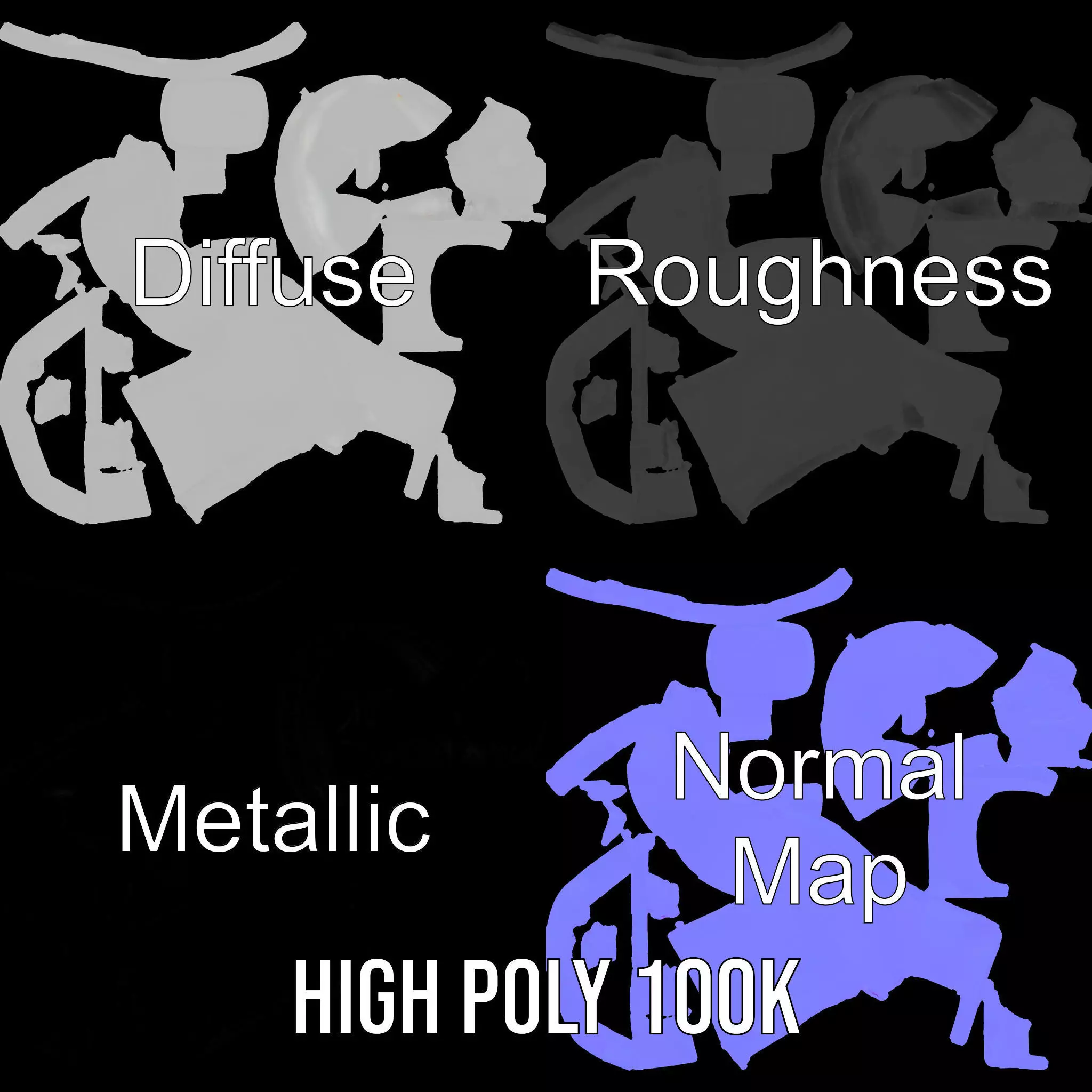 Classic White Toilet model pack Low-poly 3D model_3