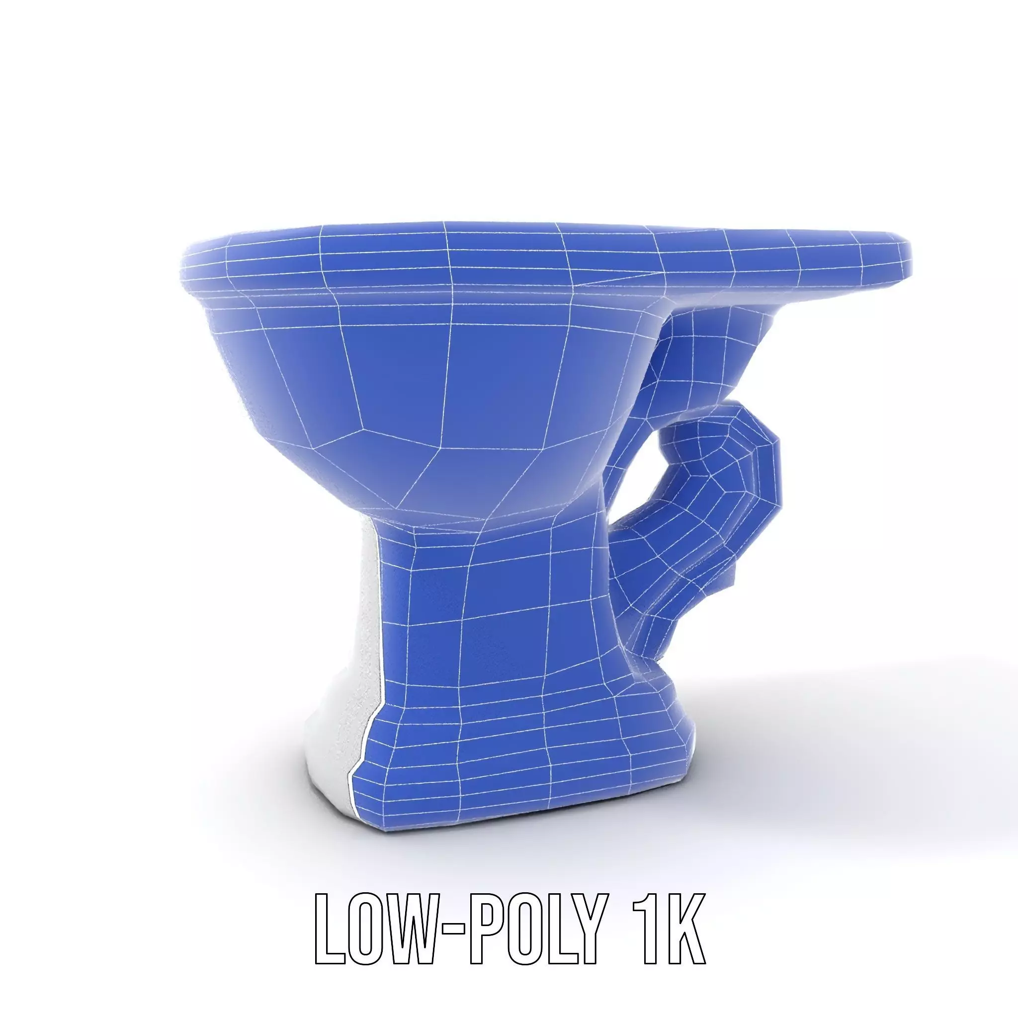 Classic White Toilet model pack Low-poly 3D model_12