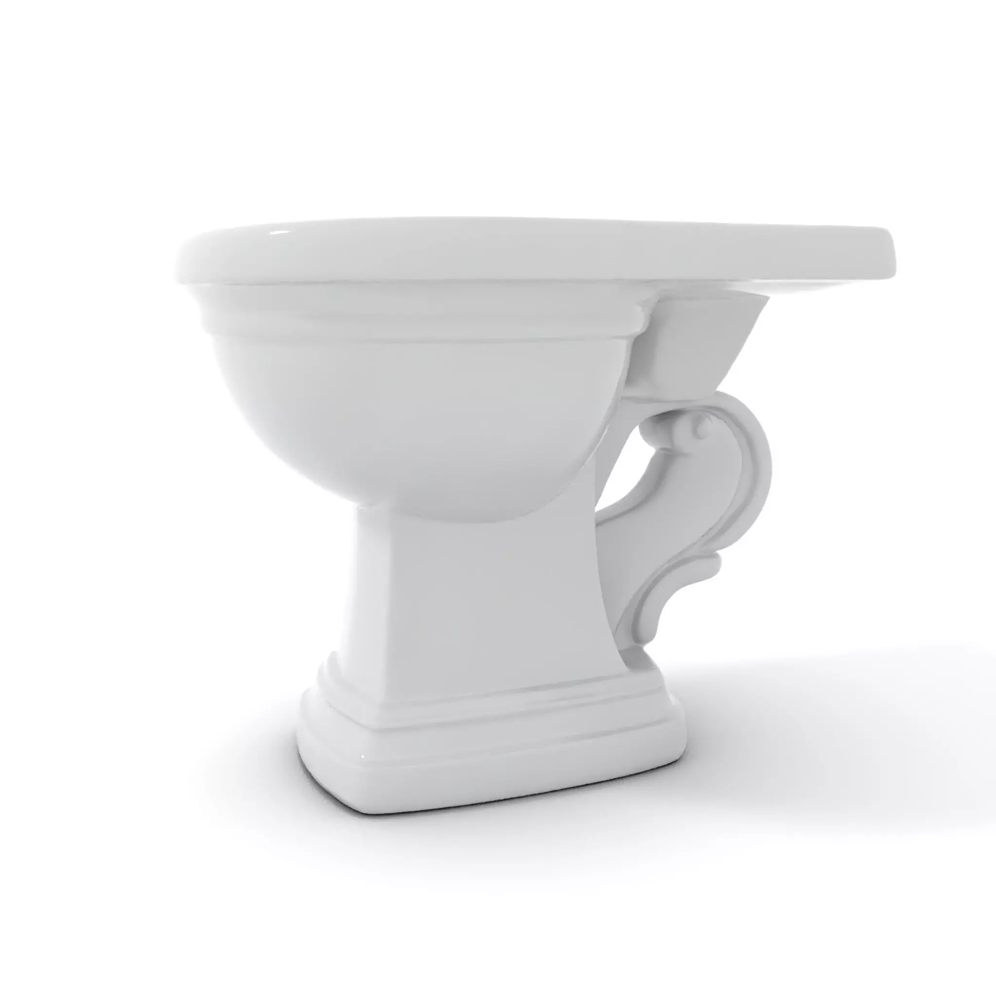 Classic White Toilet model pack Low-poly 3D model_0
