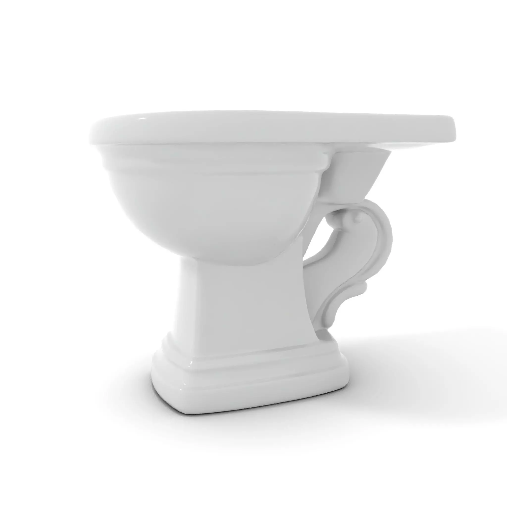 Classic White Toilet model pack Low-poly 3D model_6