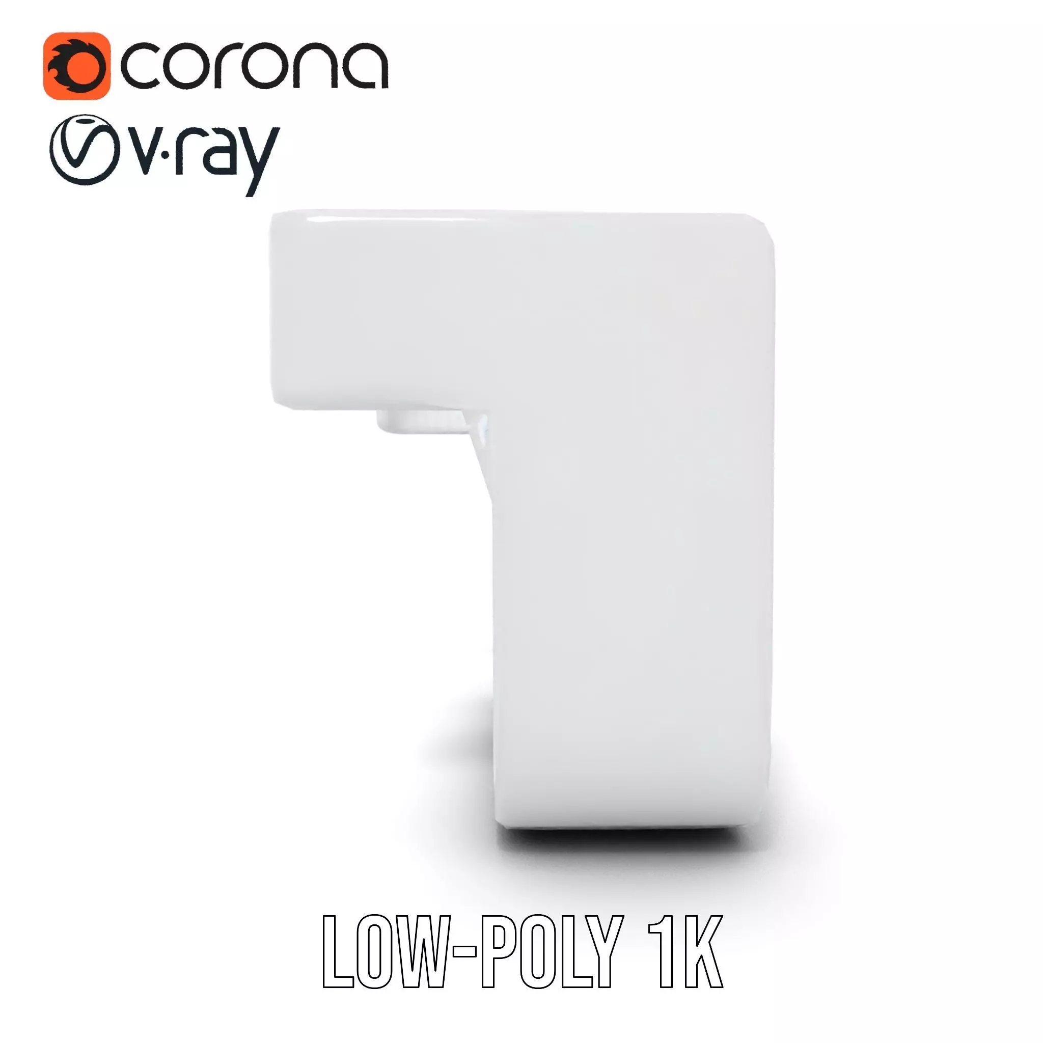 Sleek Silver Handle model pack Low-poly 3D model_28