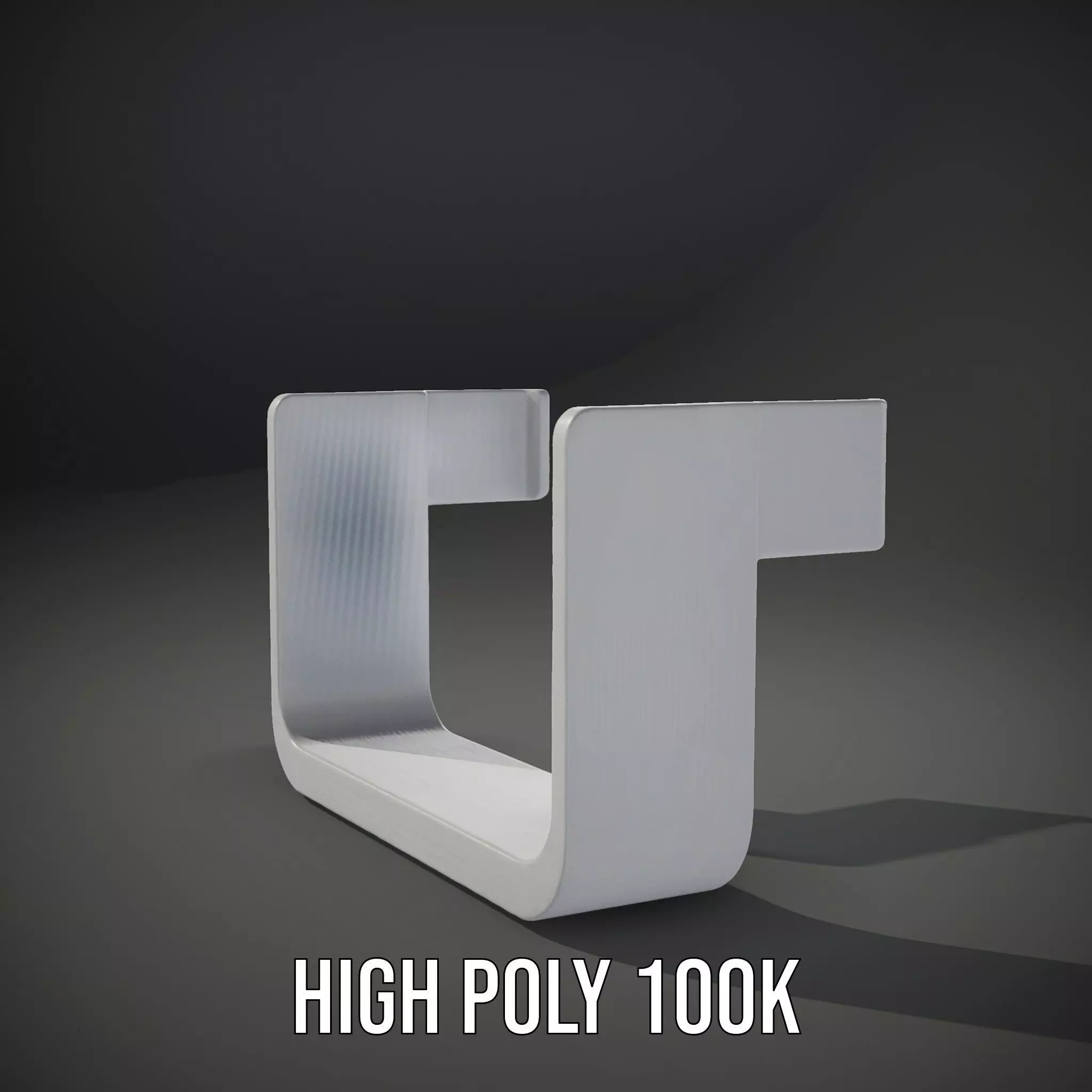 Sleek Silver Handle model pack Low-poly 3D model_8