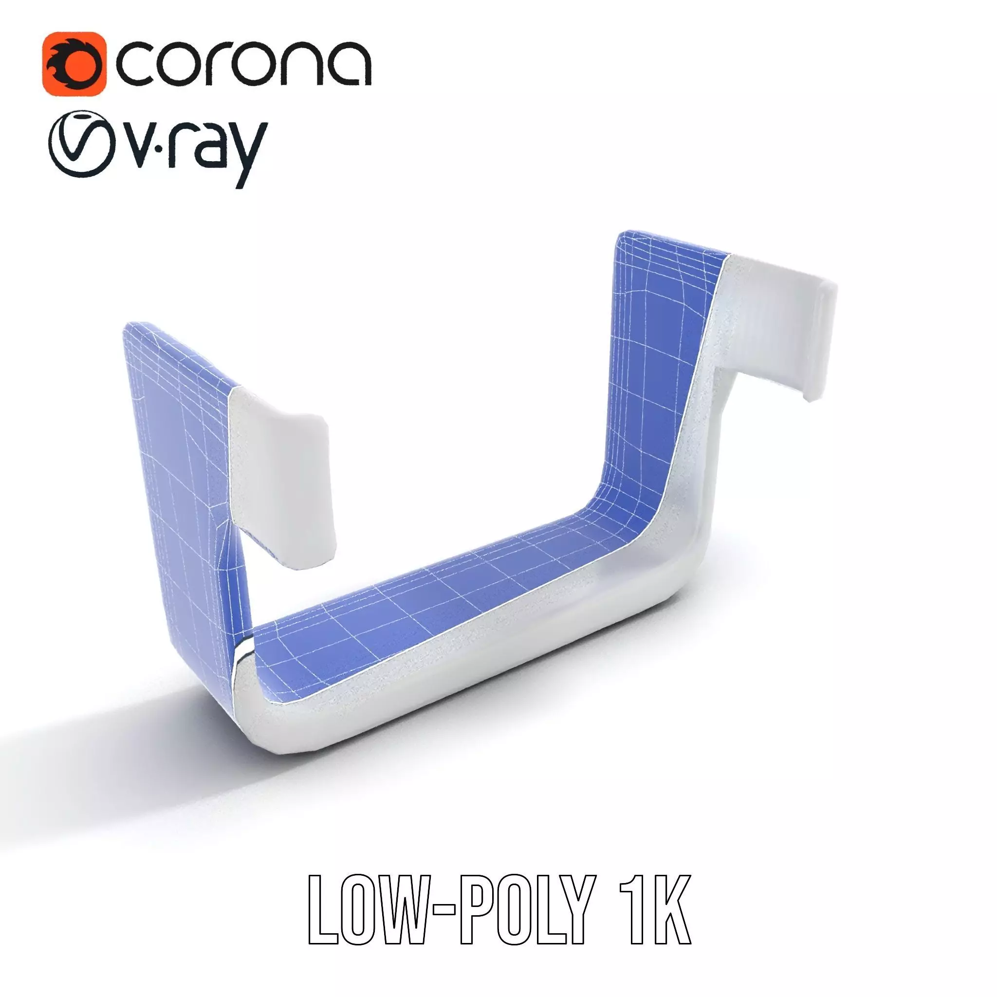 Sleek Silver Handle model pack Low-poly 3D model_14