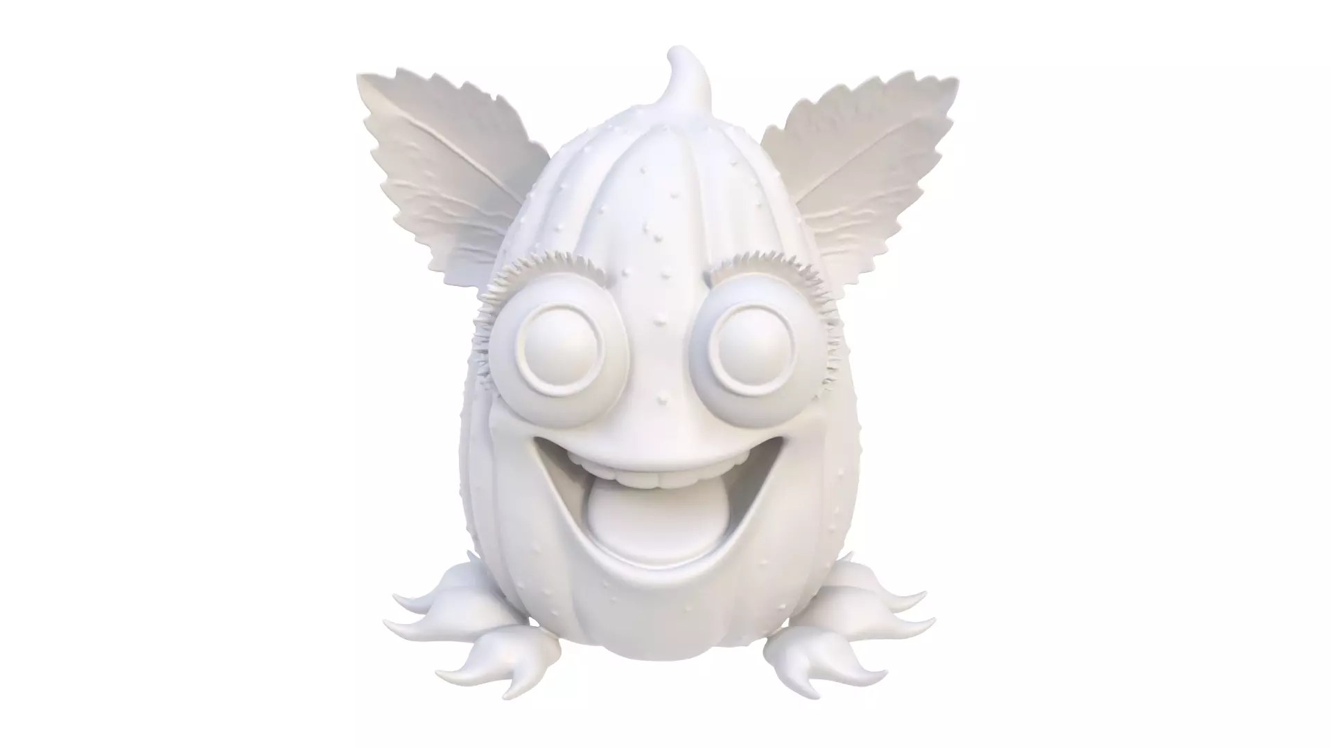 Smiling cucumber 3D model_8