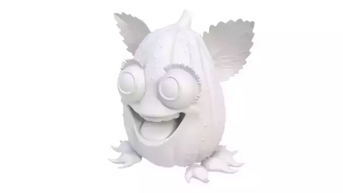 Smiling cucumber 3D model