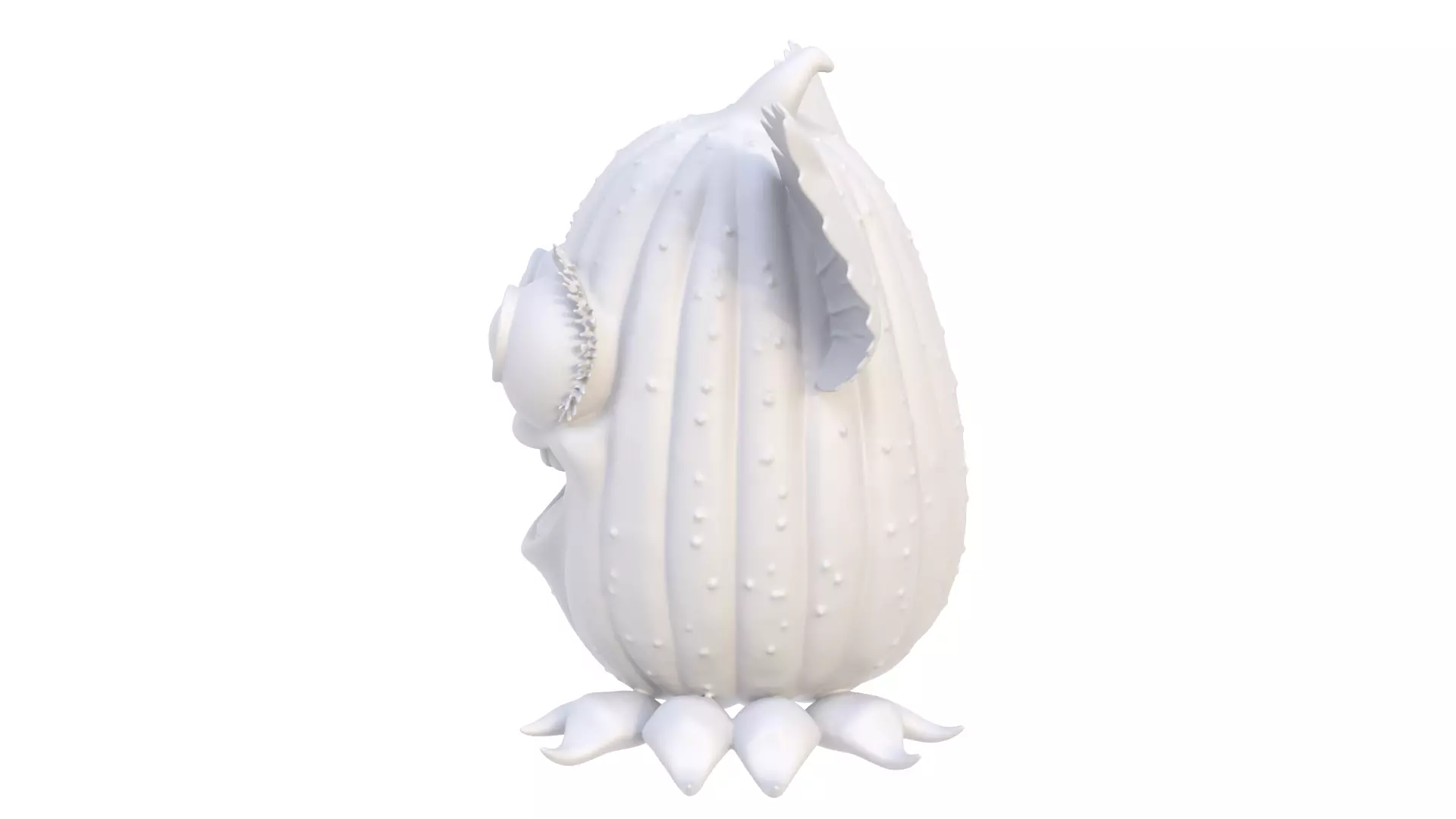 Smiling cucumber 3D model_3