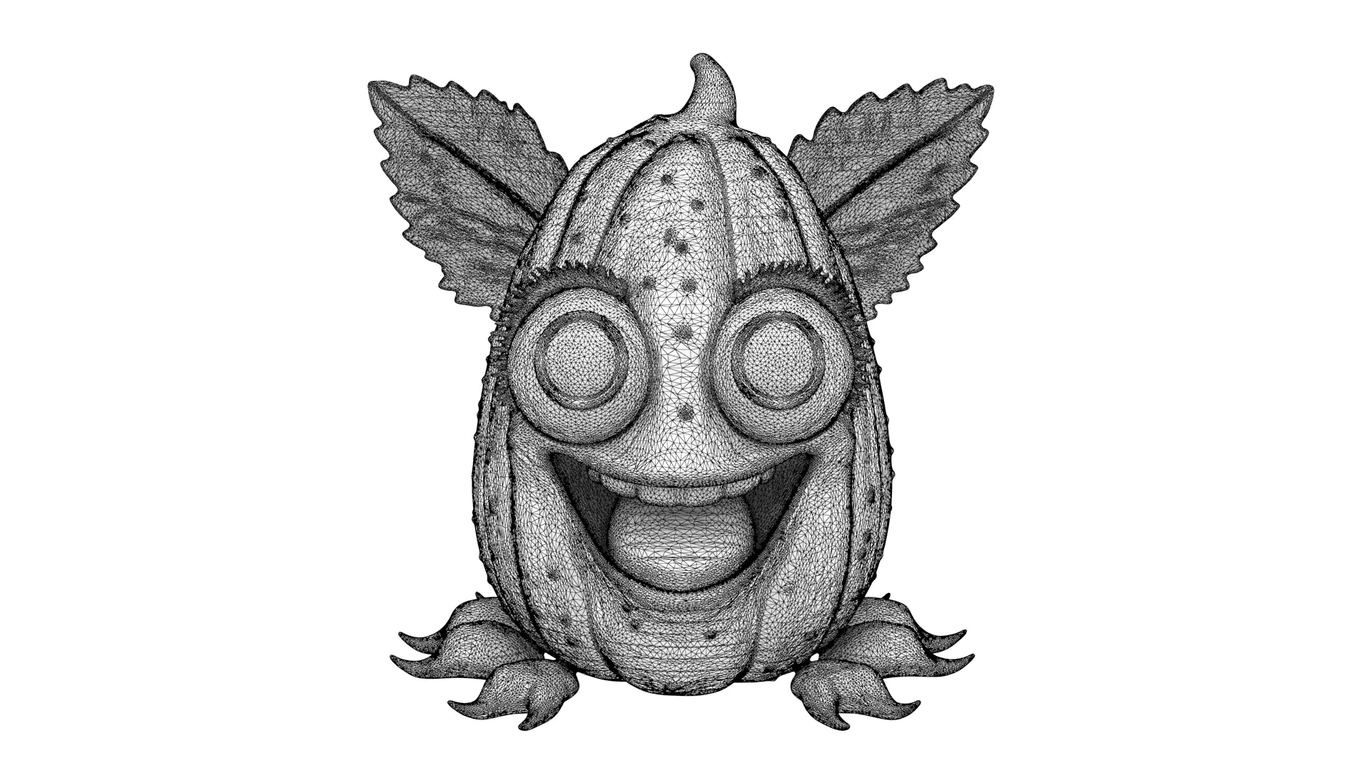 Smiling cucumber 3D model_9