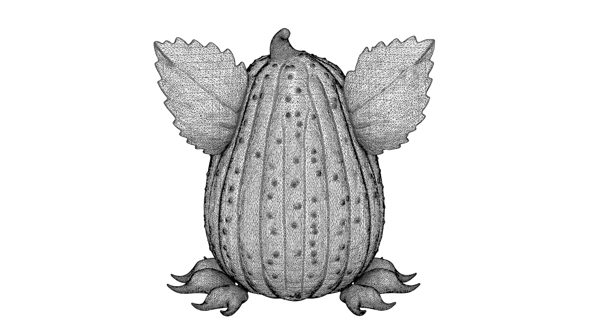 Smiling cucumber 3D model_10