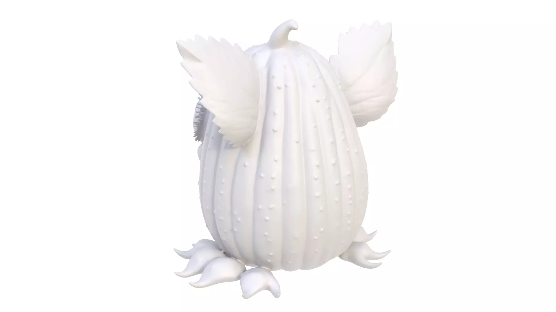 Smiling cucumber 3D model_4