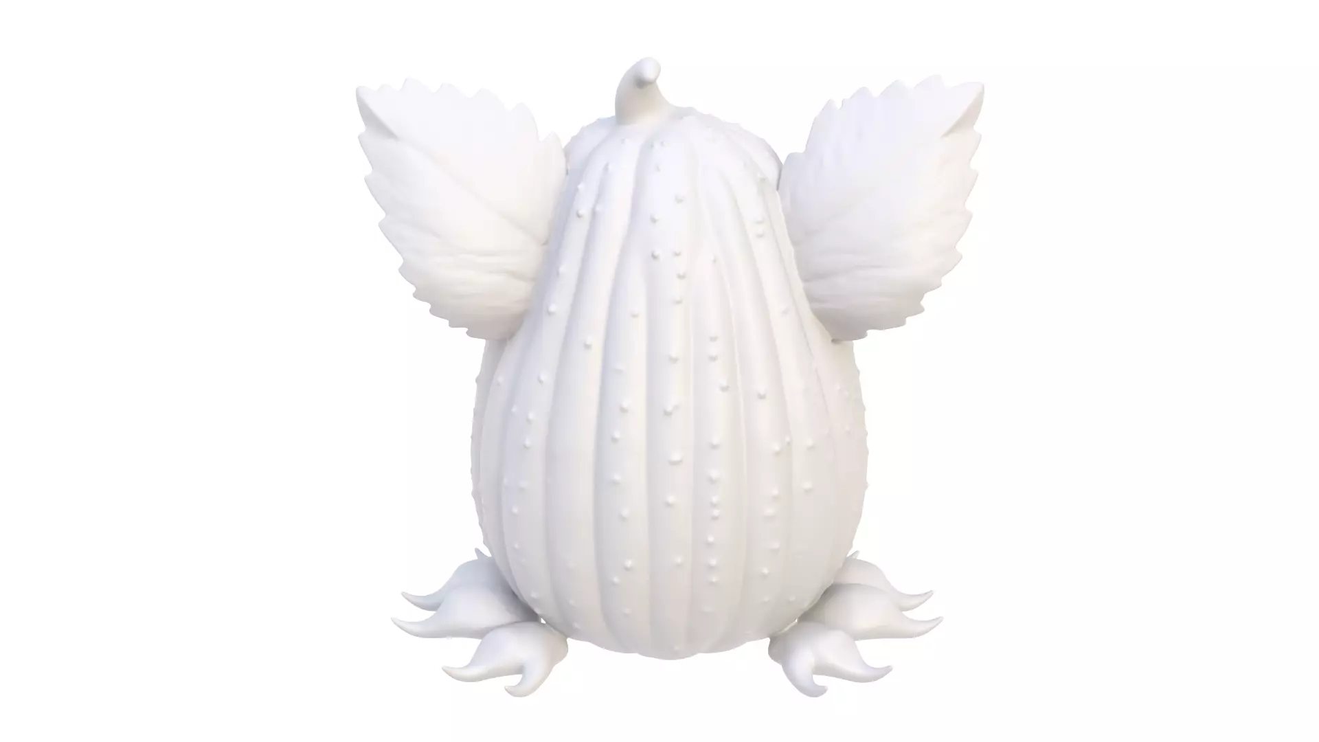 Smiling cucumber 3D model_5