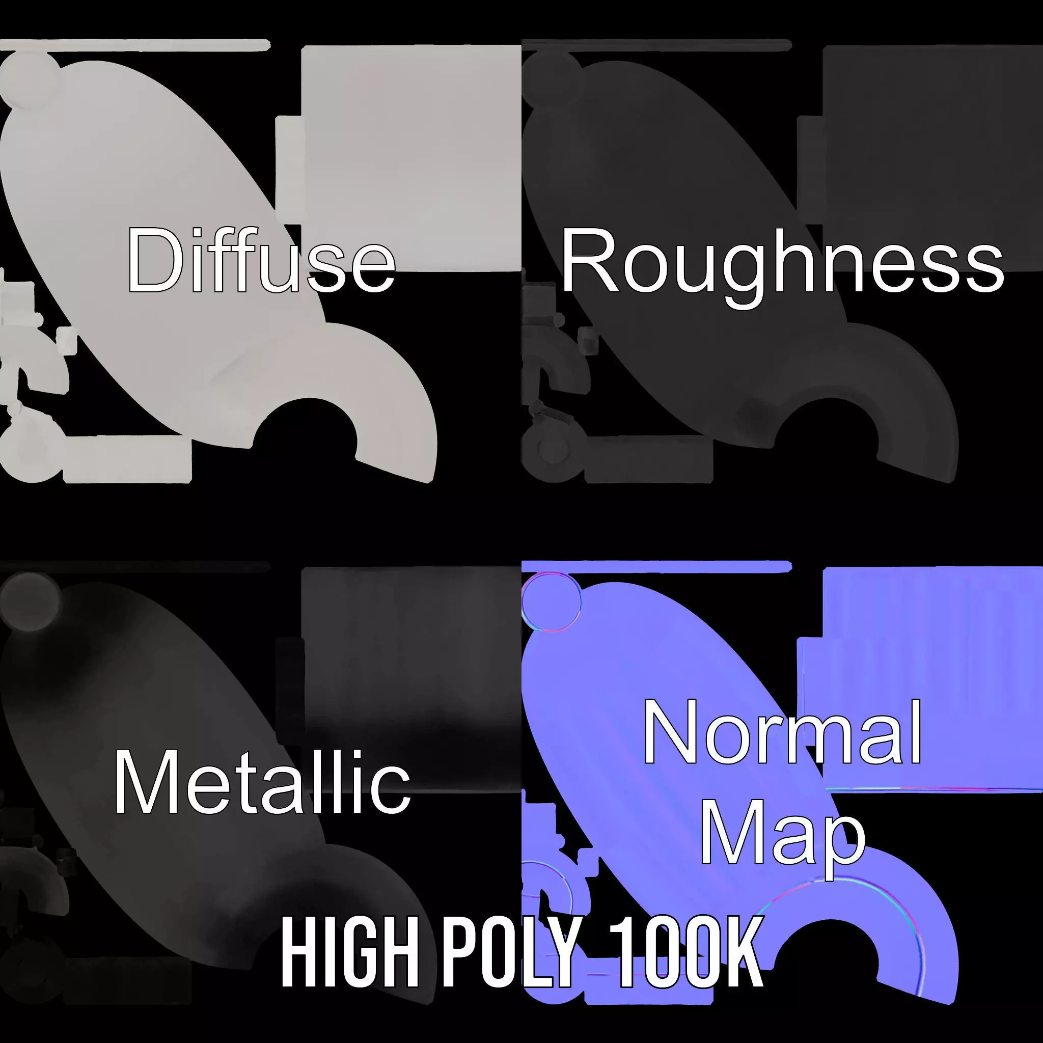 Sleek Silver Dispenser model pack Low-poly 3D model_3