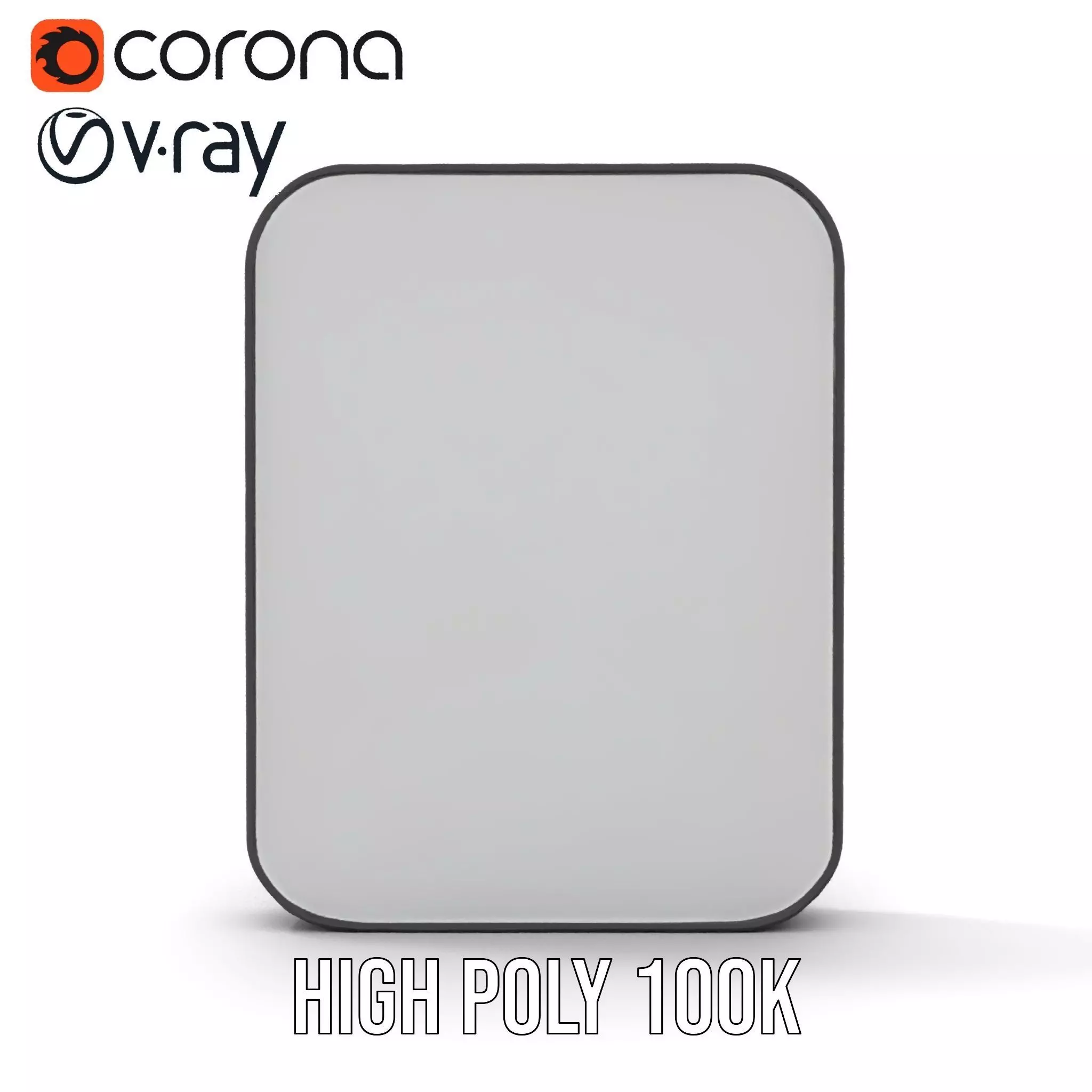 Sleek Wall Mirror model pack Low-poly 3D model_23