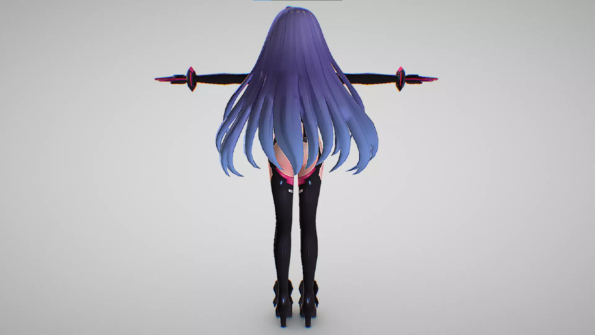 Iris Heart or Plutia - Mecha Suit - Hyperdimension Neptunia Mk2 Low-poly 3D model_3