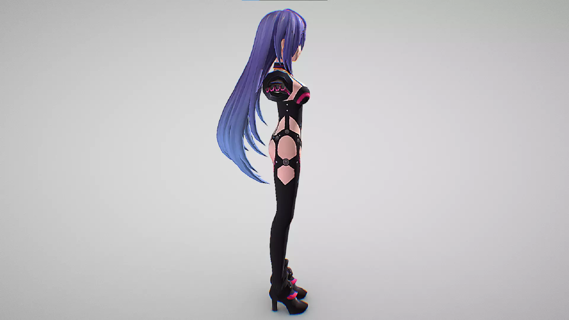 Iris Heart or Plutia - Mecha Suit - Hyperdimension Neptunia Mk2 Low-poly 3D model_4