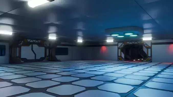 Modular Sci Fi Lab - Game Ready - PBR