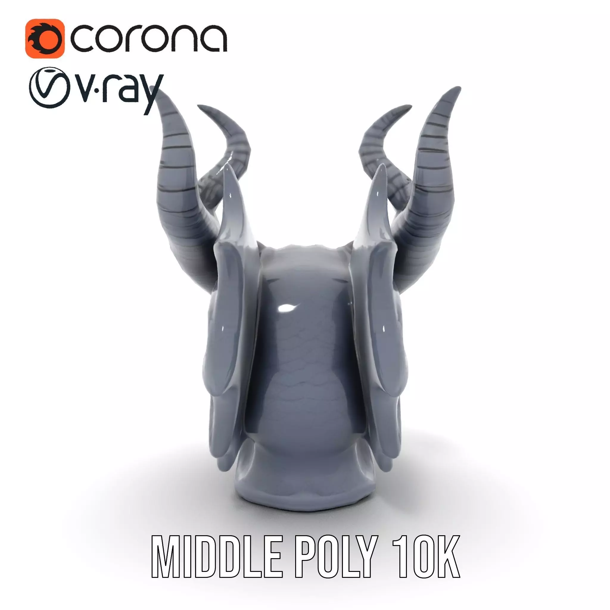 Shadow Dragon Head model pack Low-poly 3D model_22
