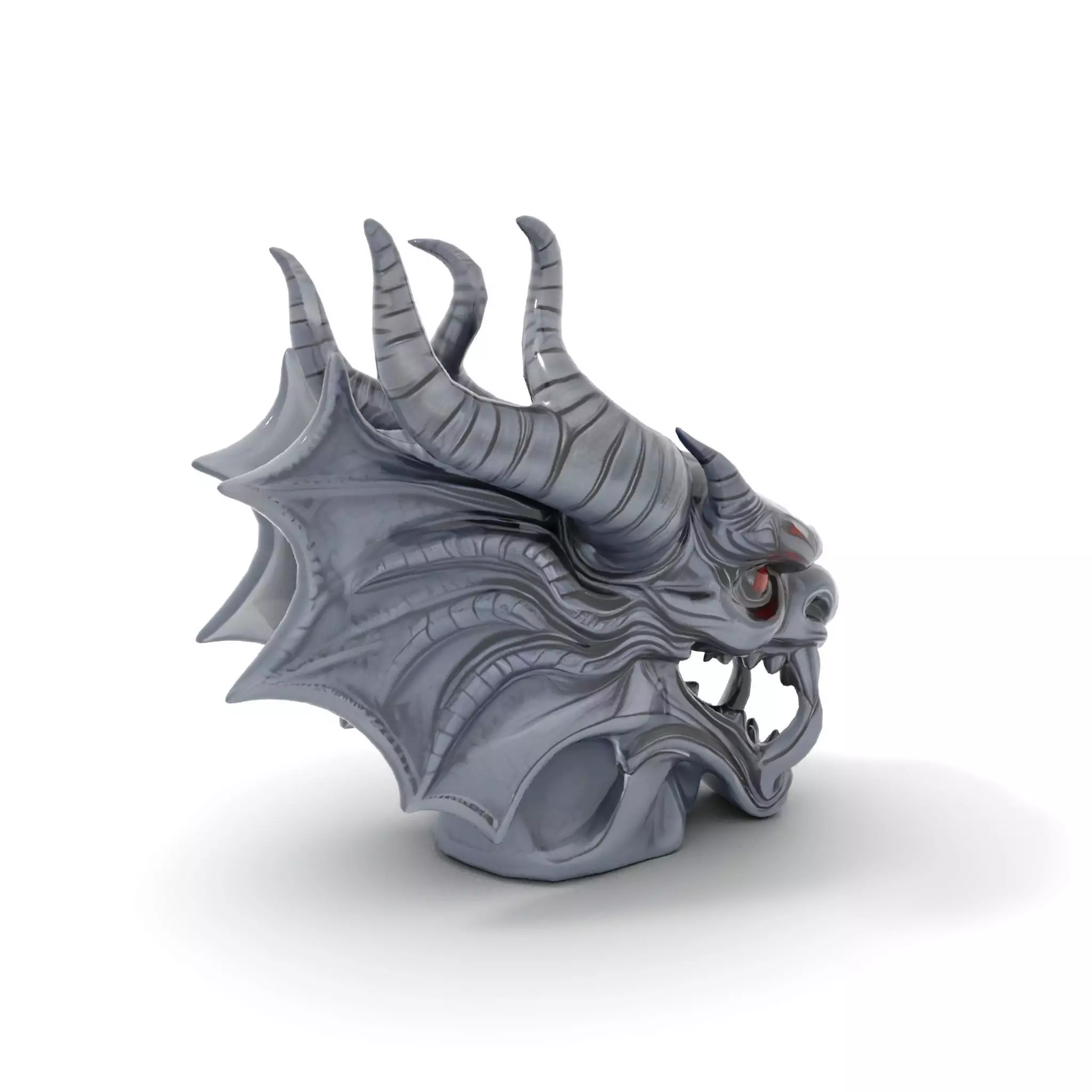 Shadow Dragon Head model pack Low-poly 3D model_5